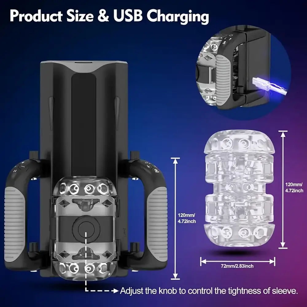 Leten Cannon King Pro Machine 2cm Piston Telescopic Auto Masturbator