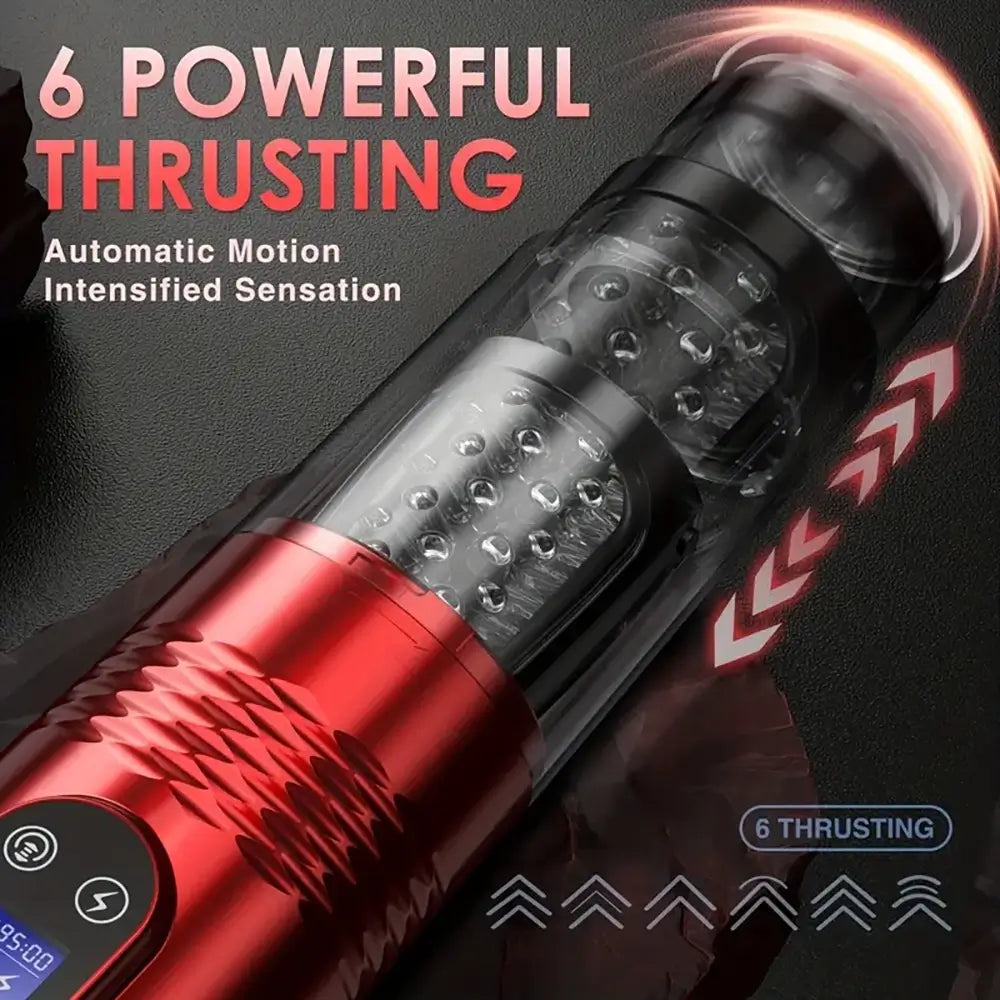 Red Diamond Innovative Motors Telescoping Lcd Automatic Masturbator