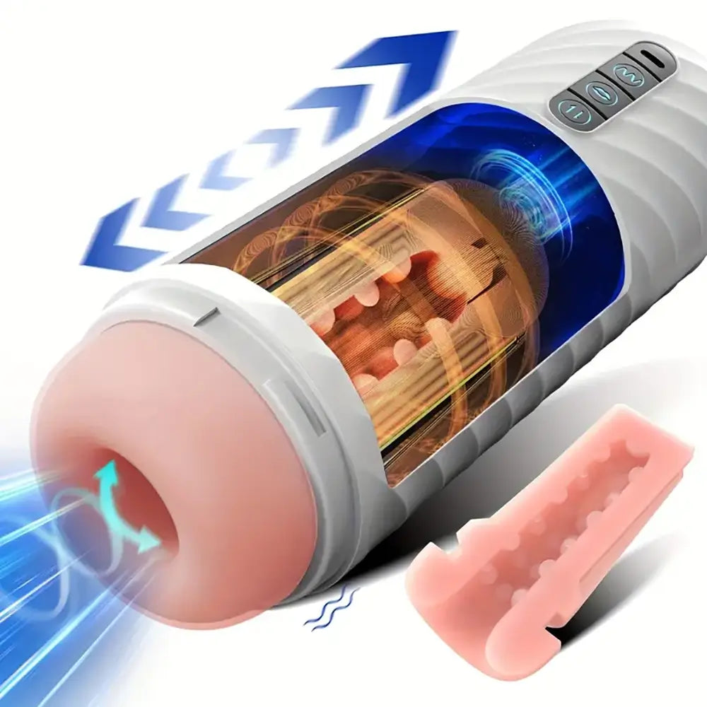 5 Thrusting 6 Sucking 10 Vibrating Male Stroker Automatic Masturbator