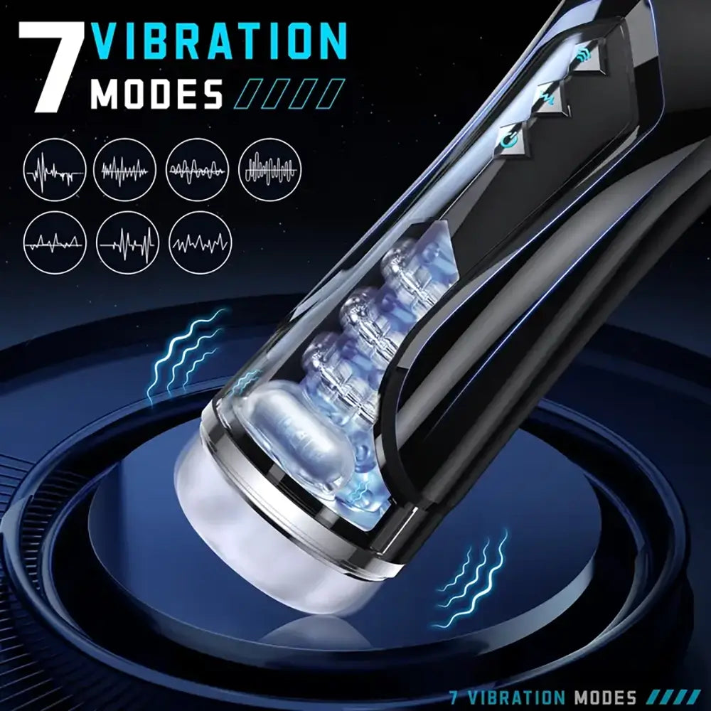 7 Thrusting Vibration Hands Free Blowjob Machine Auto Masturbator