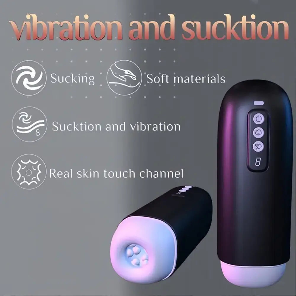 Hand Control Sucking Vibrating Indication Male Automatic Masturbator