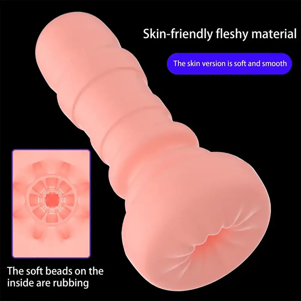 5D Flesh Telescope Automatic Heating Voice Oral Masturbator