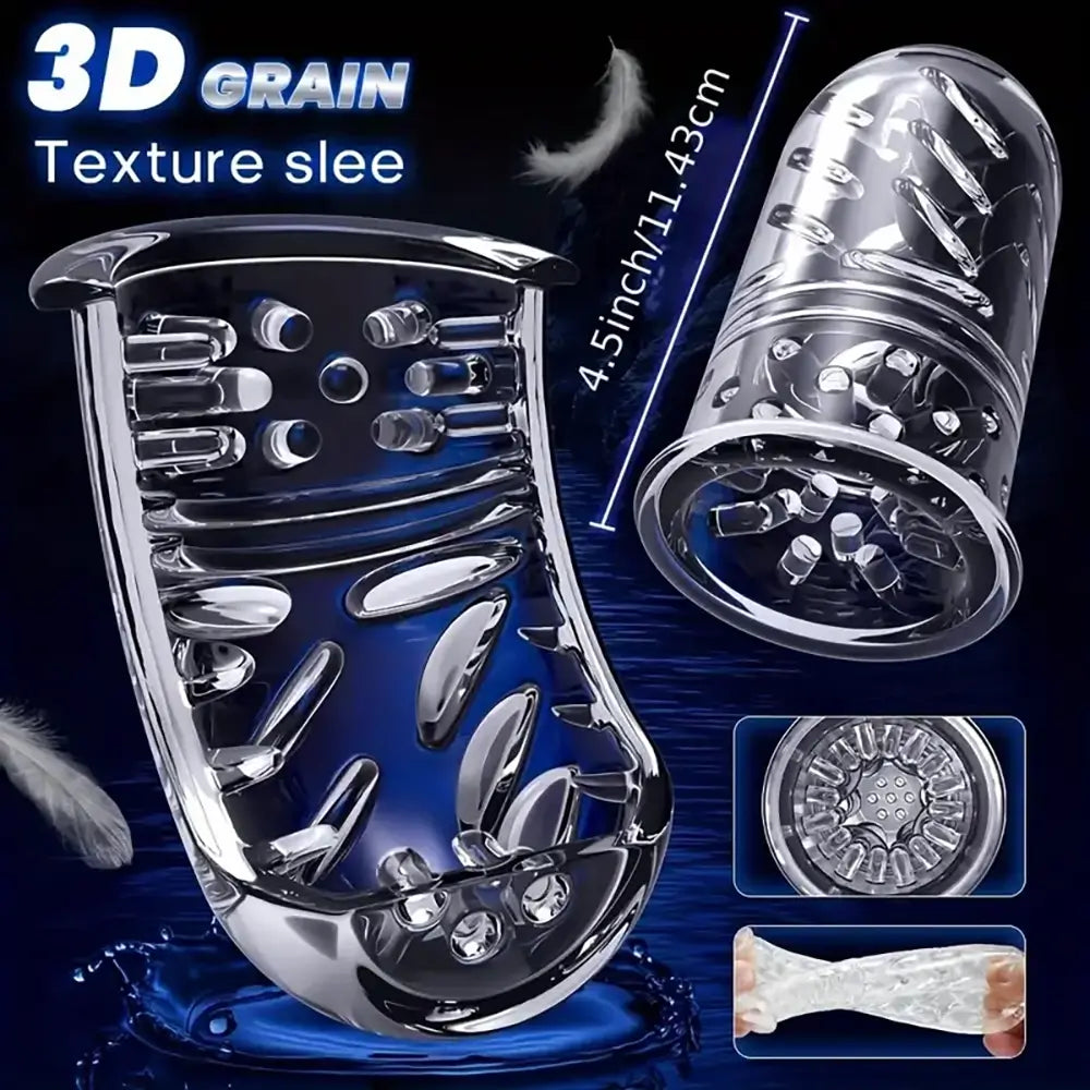 3 Speeds 6 Frequencies Rotation Ejaculating Male Auto Masturbator