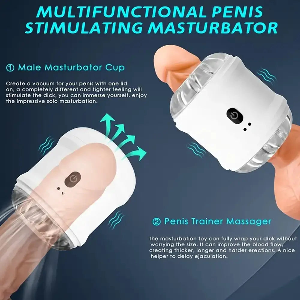 Vibrating Magnetic Suction Double Pass Training Masturbator