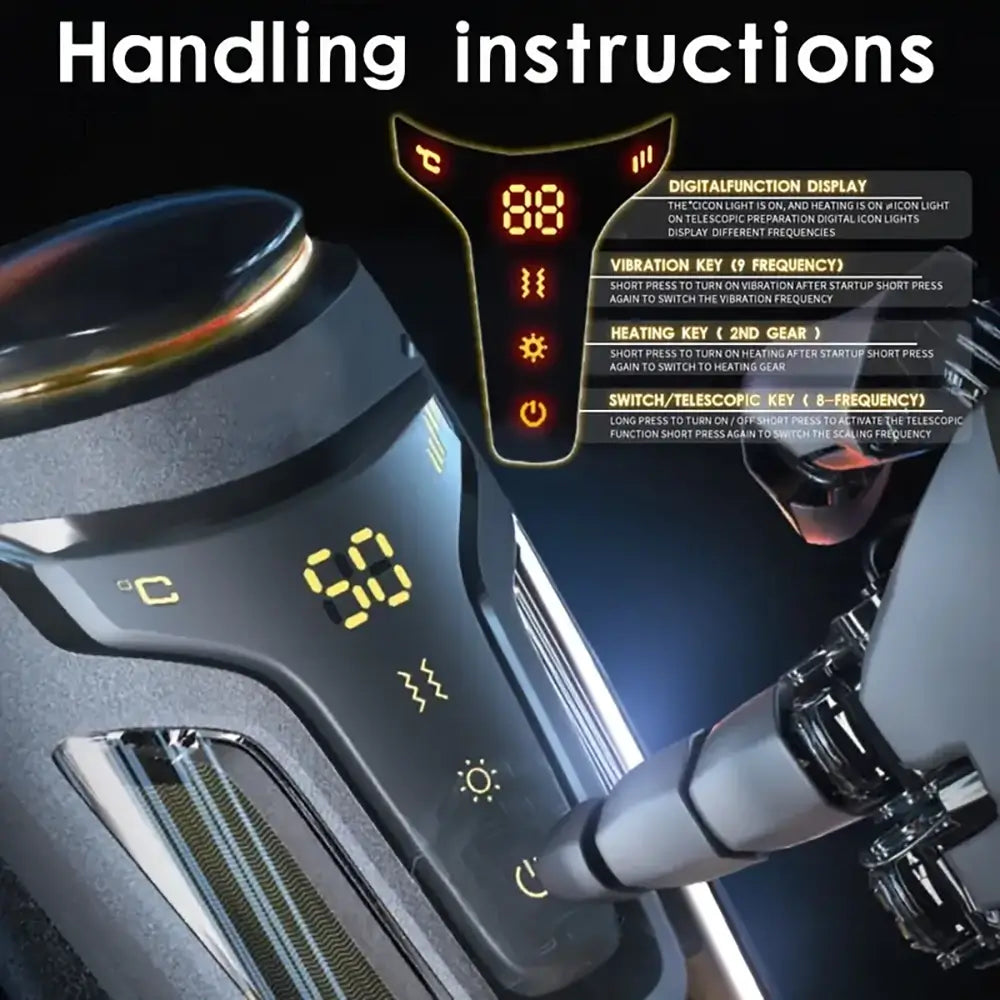 Vacuum Suction Vibration Explosive Button Automatic Masturbator