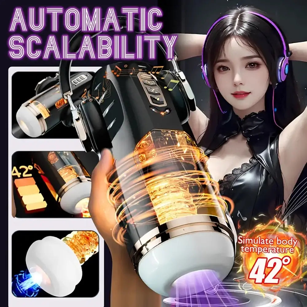 Heating Intelligent Vibration Stretching Rotating Auto Masturbator