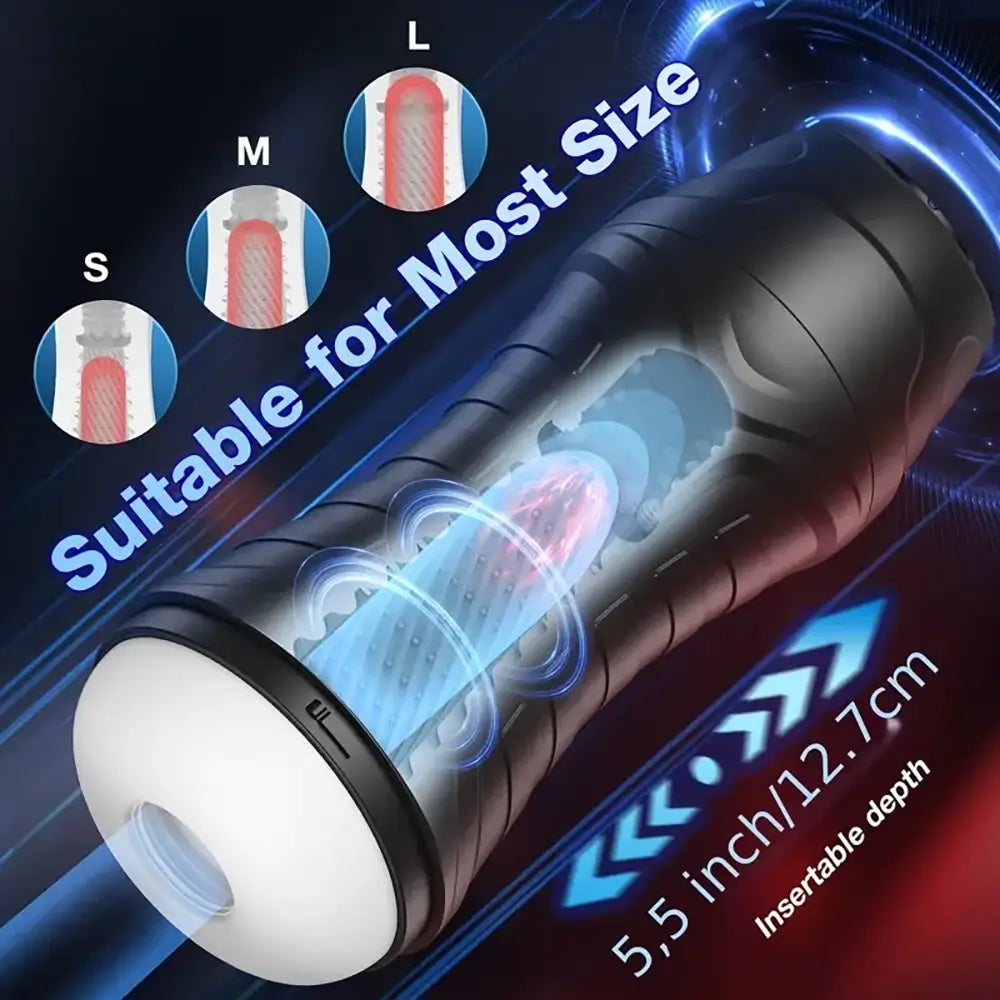 10 Vibration Suction Modes Male Automatic Masturbator 3D Texture