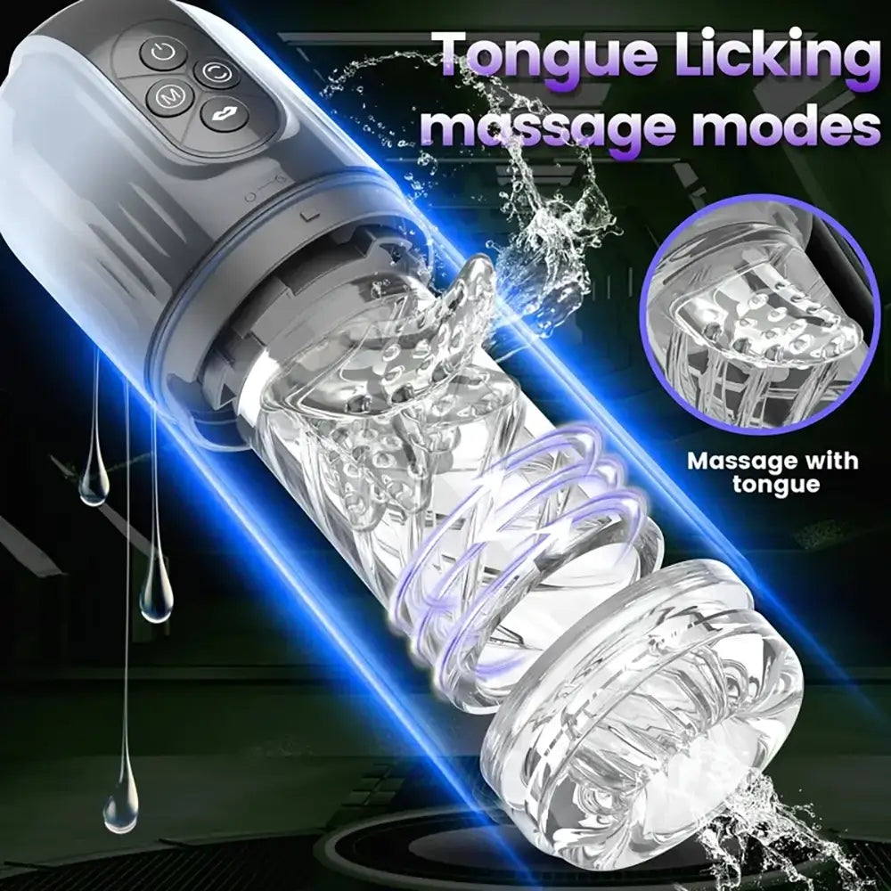 4 Pump 7 Sucking 7 Rotating 7 Licking LCD Automatic Masturbator
