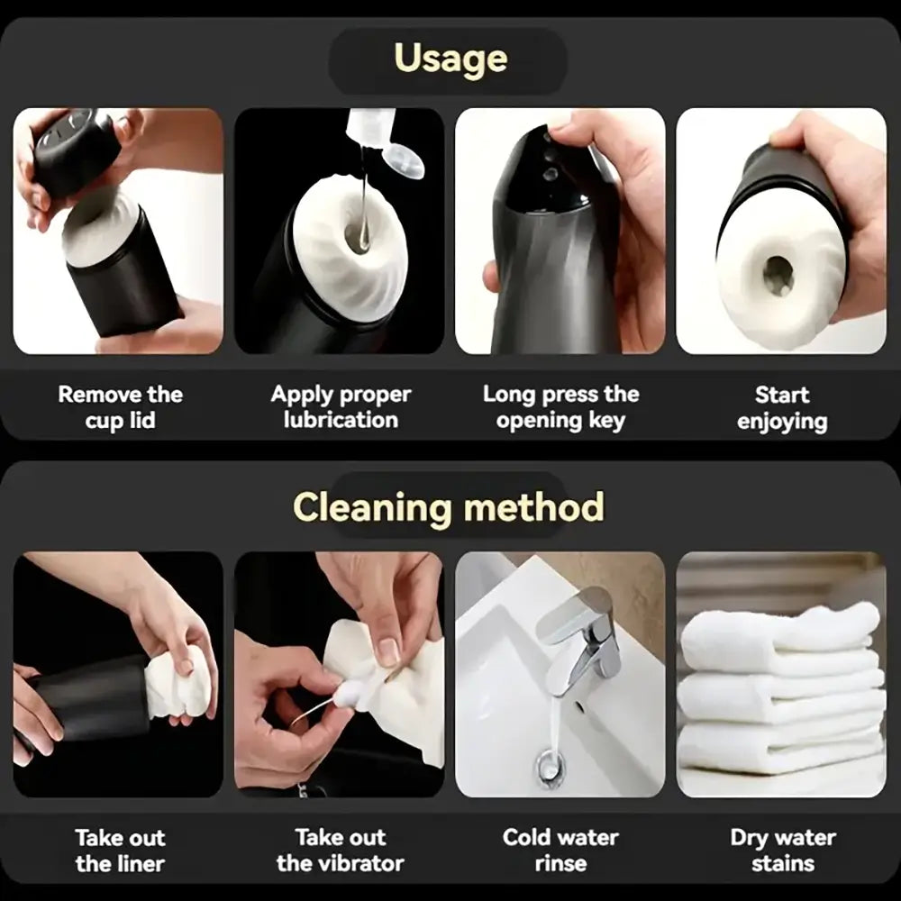 Realistic Sensation Throat Sucking Shaking Automatic Masturbator