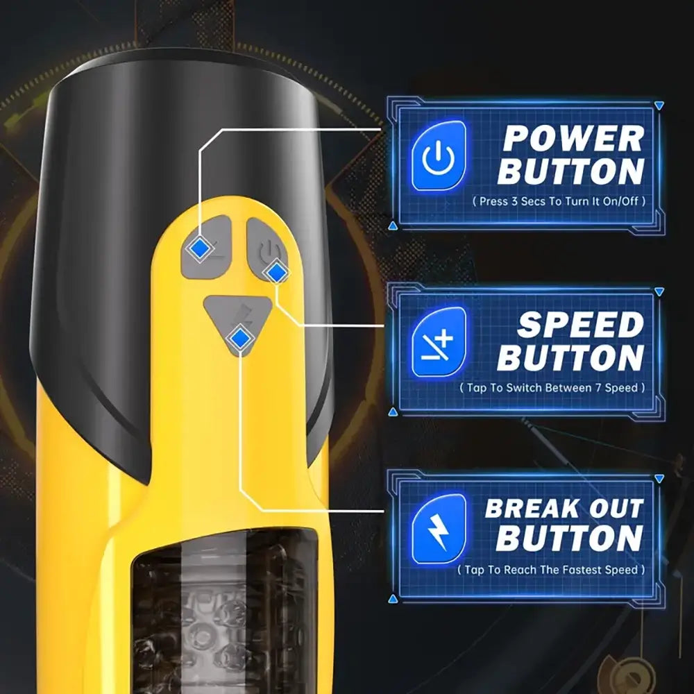 3 Thrust 7 Rotation Modes Sucking USB Rechargeable Auto Masturbator