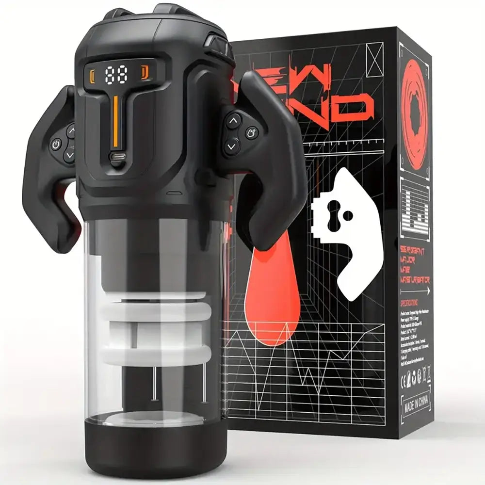 Thrusting Rotating Male Shaft Automatic Masturbator With LED Display