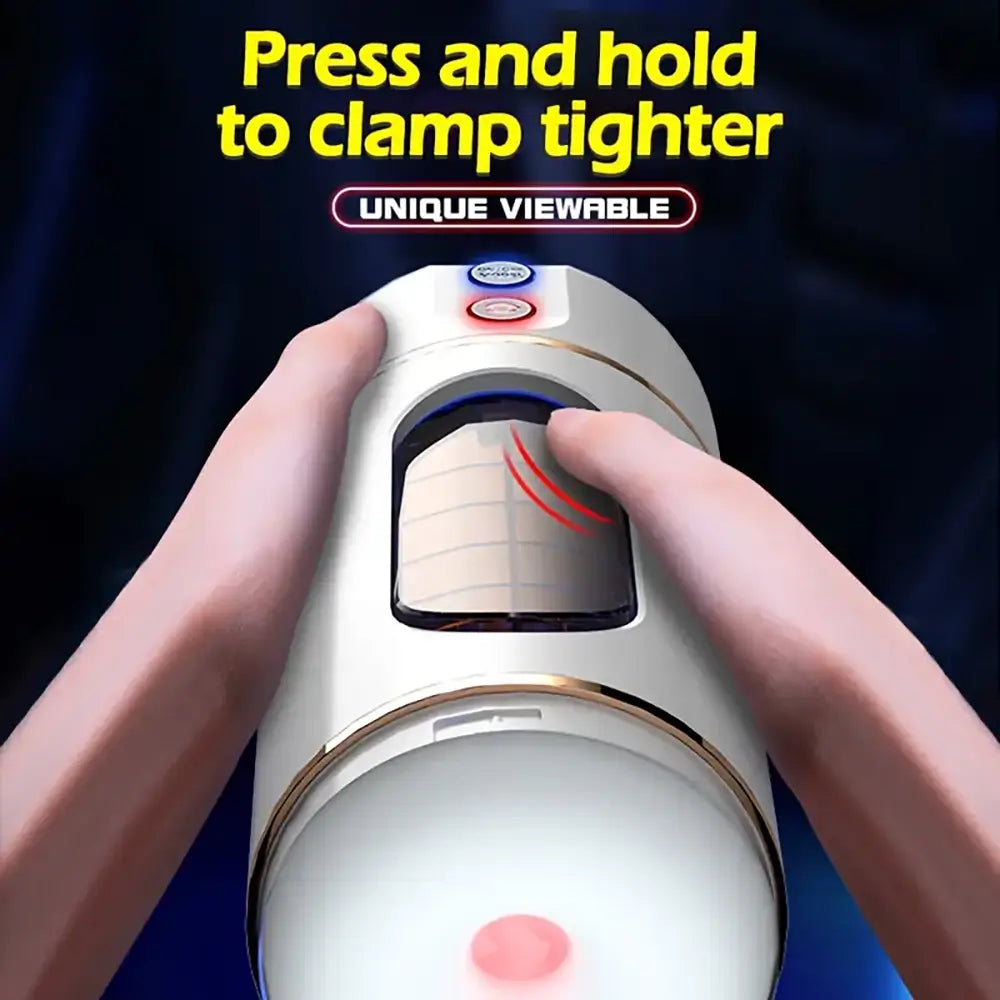 10 Different Vibrations Visual Window Gasping Voice Auto Masturbator