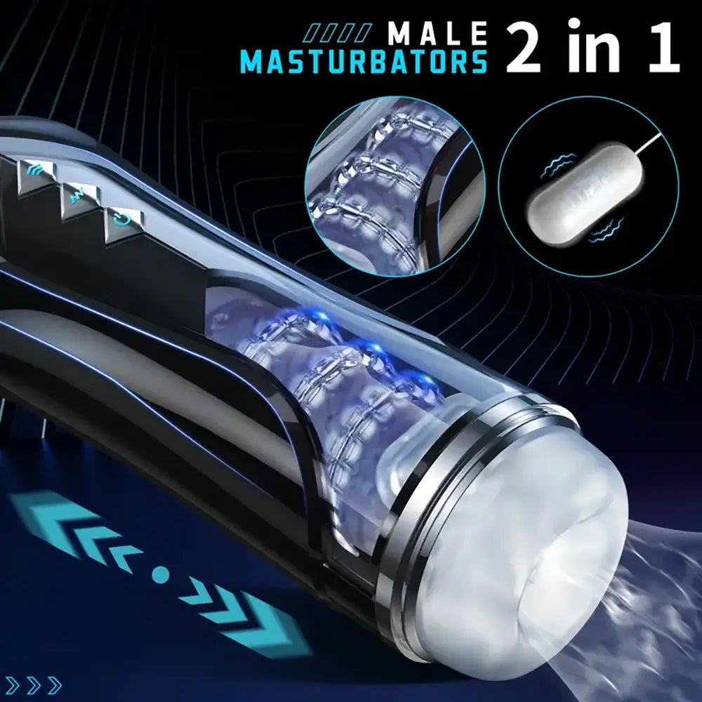 7 Thrusting Vibration Hands Free Blowjob Machine Auto Masturbator