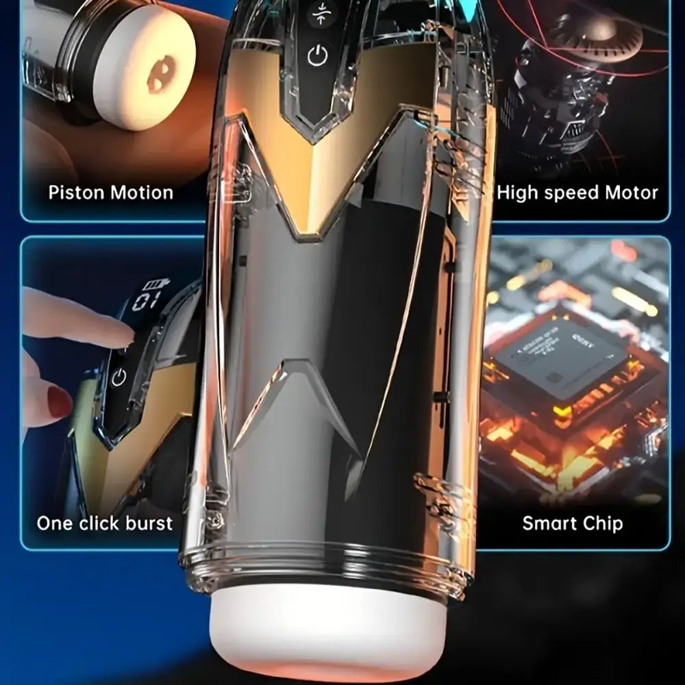 Forward Reverse Telescopic Heating Automatic Male Rotation Masturbator