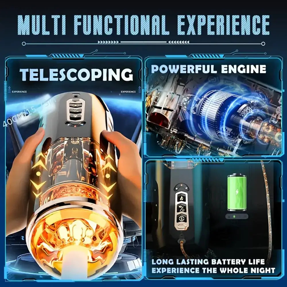 Heating Intelligent Vibration Stretching Rotating Auto Masturbator