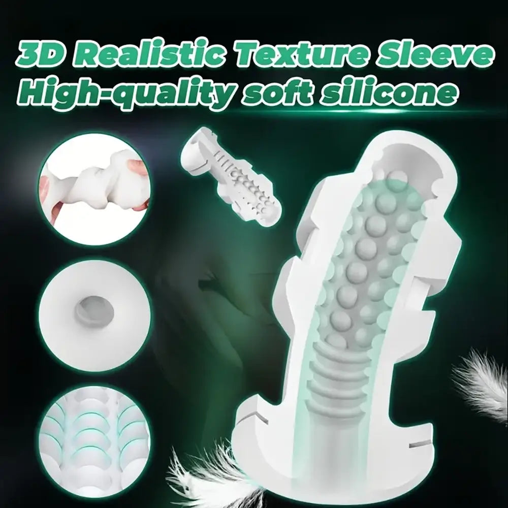 10 Vibration Suction Modes Male Automatic Masturbator 3D Texture