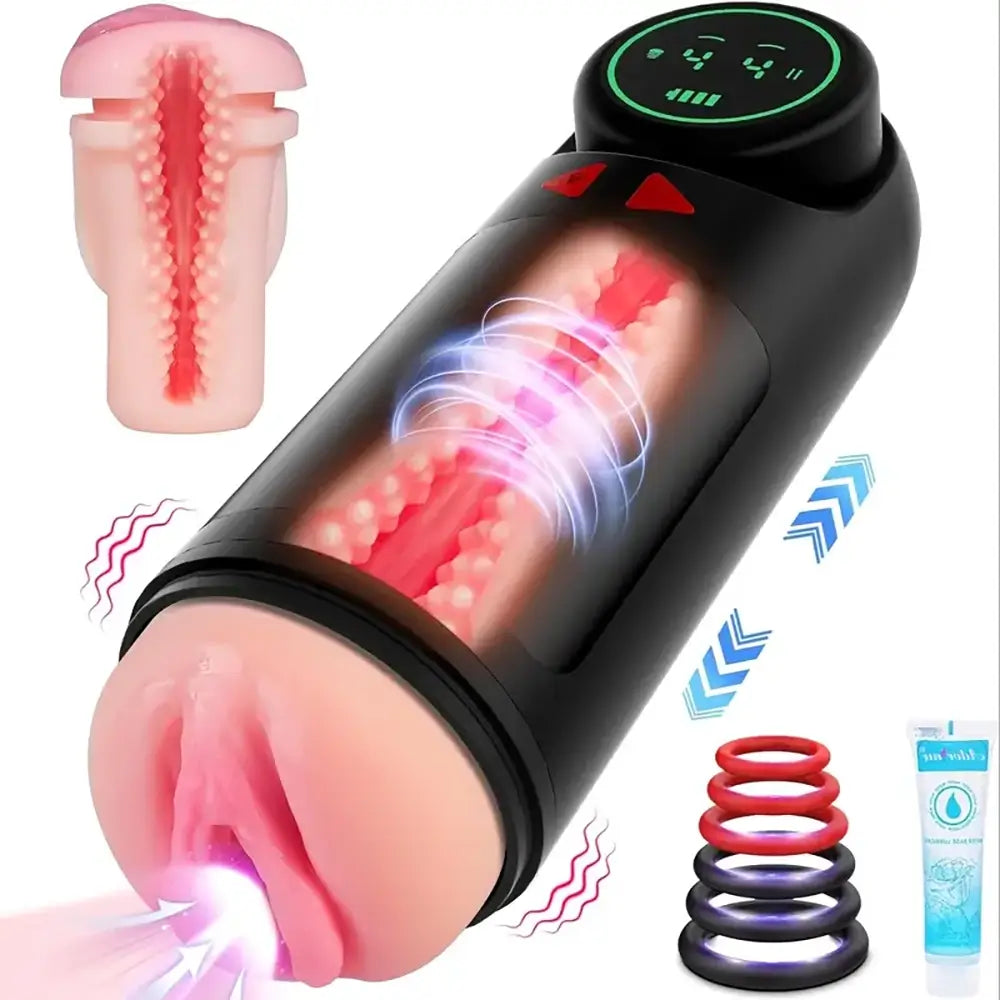 4 Sucking Vibrating Thrusting Modes Auto Masturbator Male Stroker 4 Sucking Vibrating Thrusting Modes Auto Masturbator Male Stroker