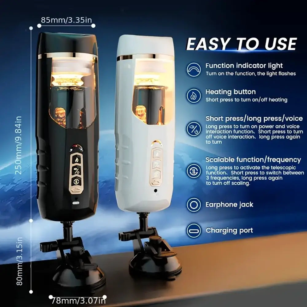 Heating Intelligent Vibration Stretching Rotating Auto Masturbator