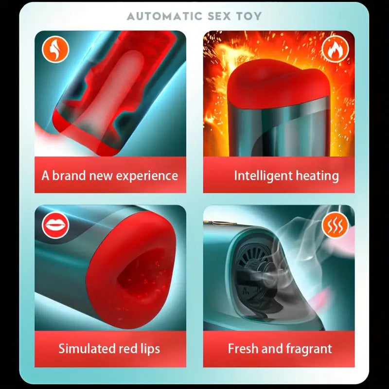 Sucking Heating Moaning Telescopic Deep Throat Blowjob Masturbator