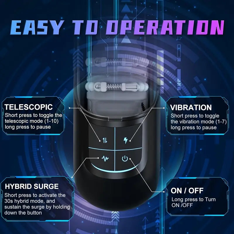 Adjustable Massage Roller Thrusting Vibrating Detachable Auto Masturbator