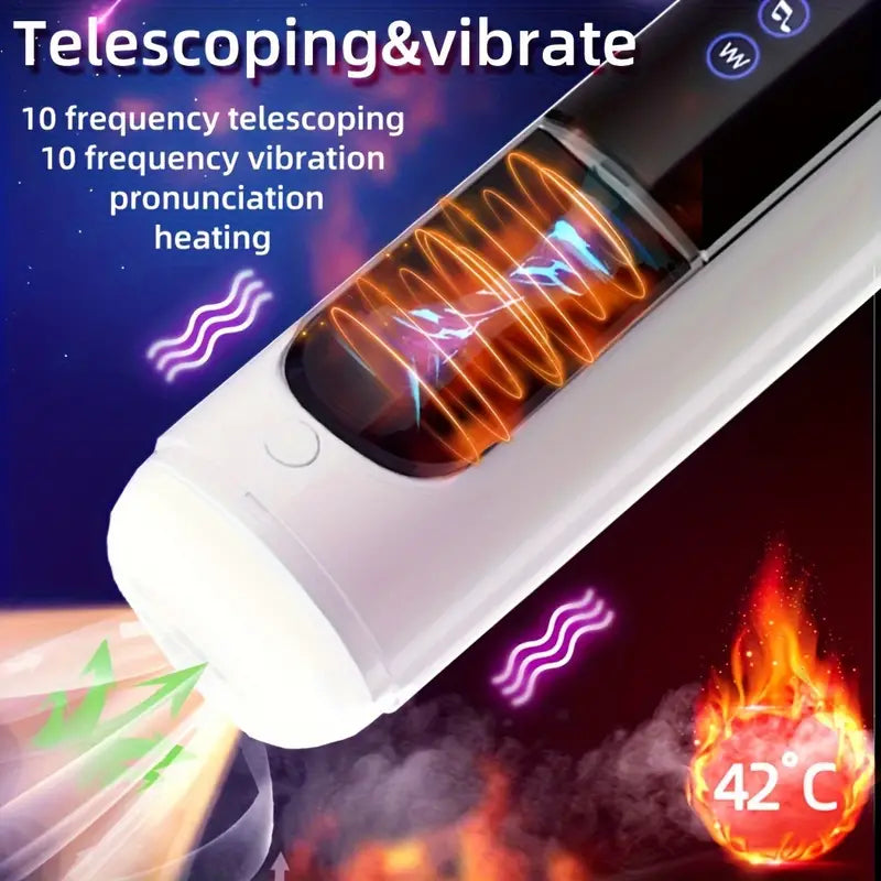 10 Thrusting Vibrating Suction Heating Male Automatic Stroker