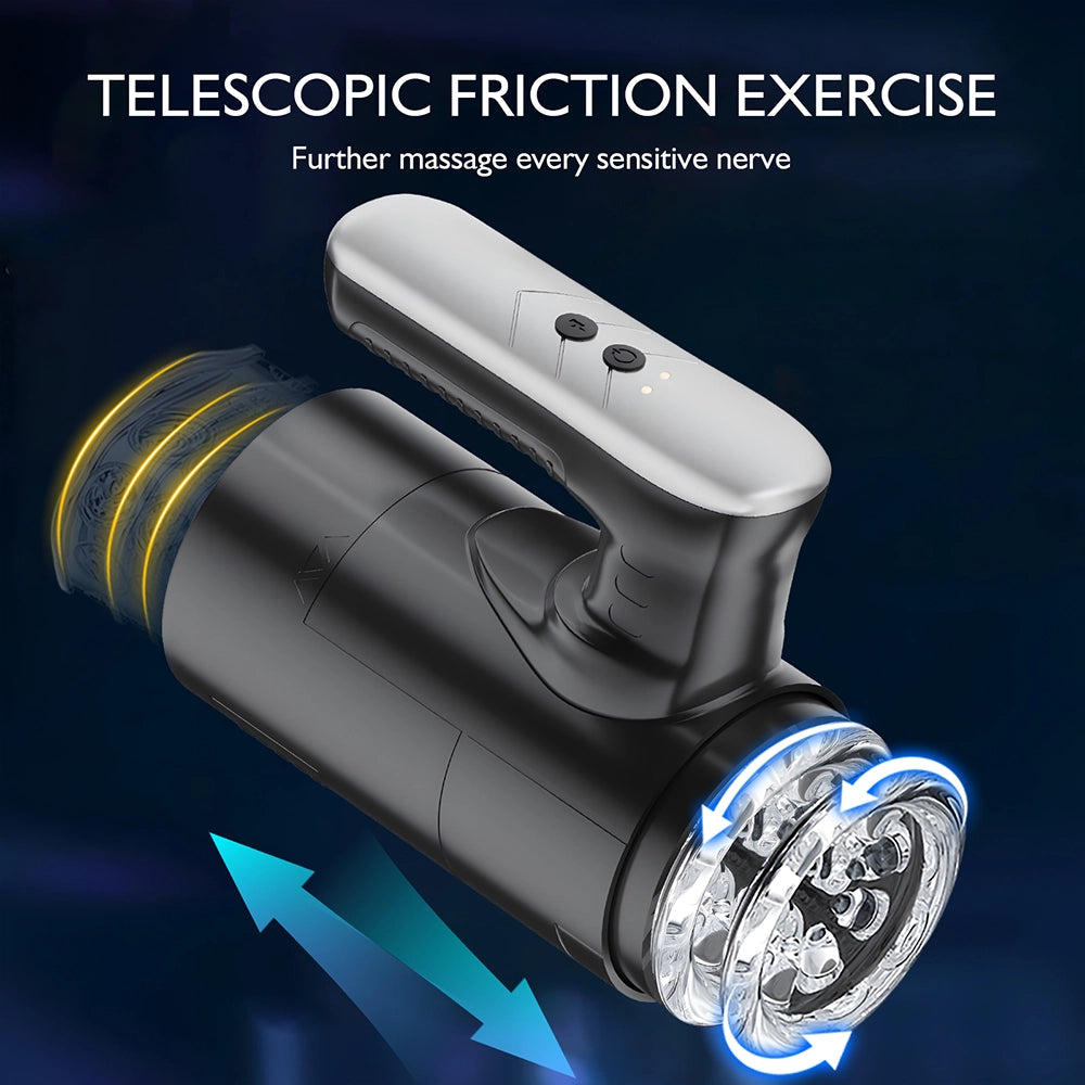 XT34 Automatic Double-End Male Stroker With 5 Telescopic Modes