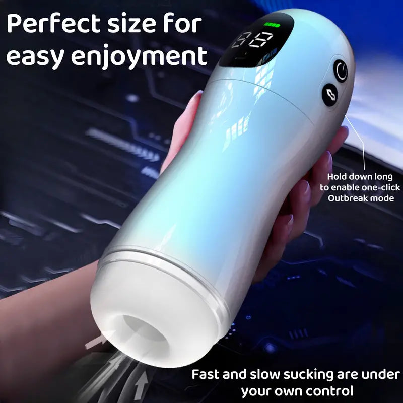 Ten Sucking Vibrating Modes LCD Display Automatic Masturbator