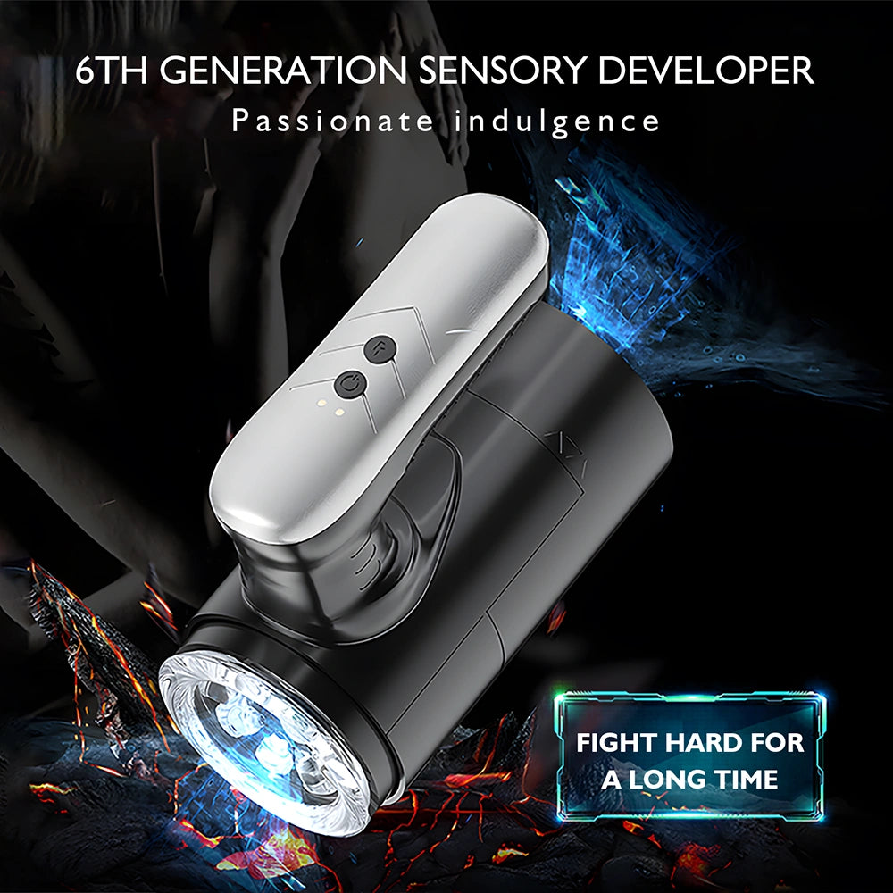 XT34 Automatic Double-End Male Stroker With 5 Telescopic Modes