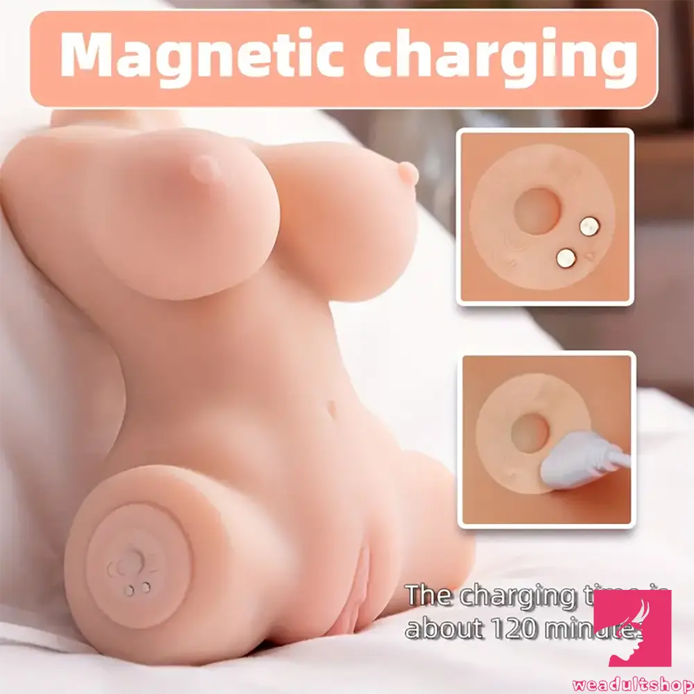 2.76lb Automatic Vibrating Lifelike Female Body Sex Doll Torso