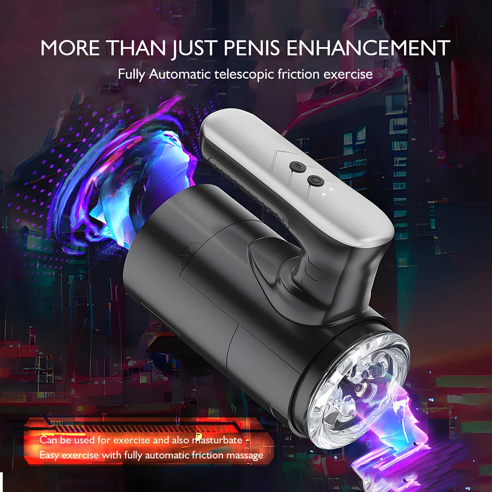 XT34 Automatic Double-End Male Stroker With 5 Telescopic Modes