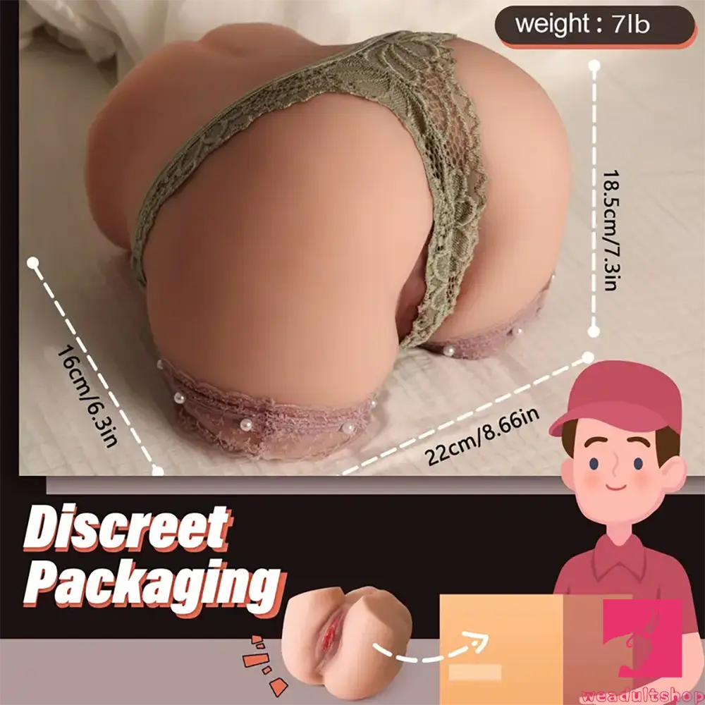 7lb Vibrating Sucking Sex Torso Realistic Granular Male Masturbator