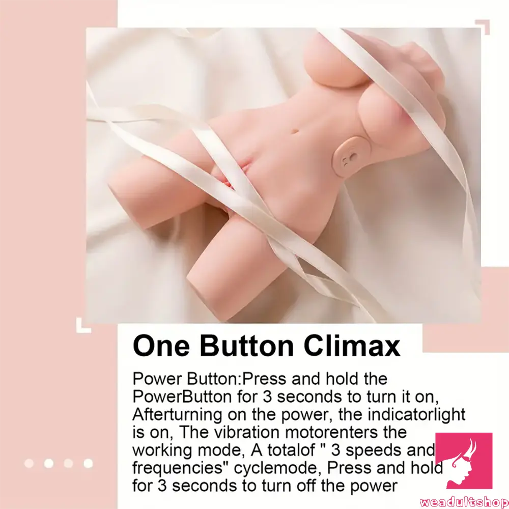 3.46lb Realistic Boobs Vagina Anal Vibrating Torso Masturbator