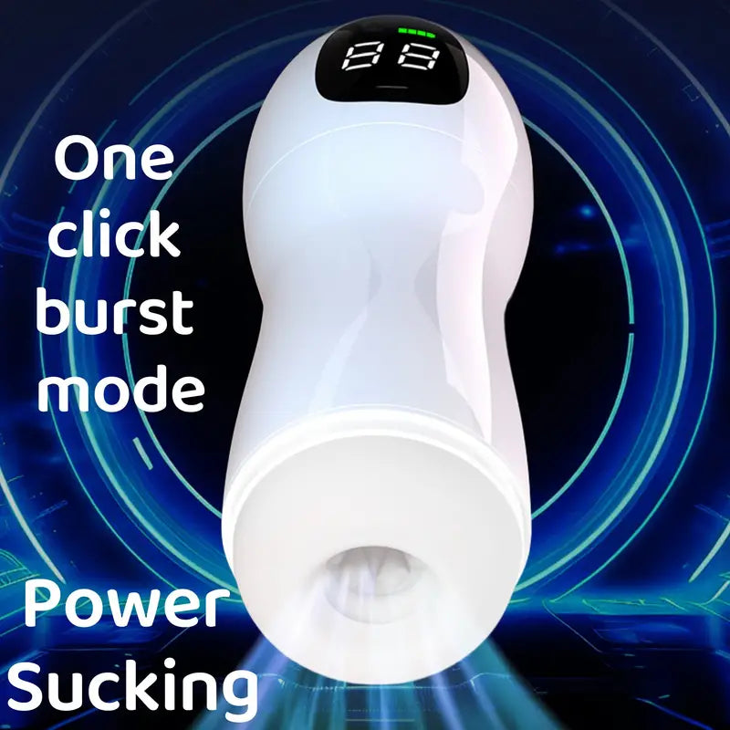 Ten Sucking Vibrating Modes LCD Display Automatic Masturbator