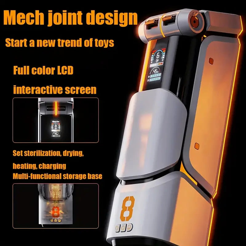 Intelligent Heating Telescopic Screw Interactive Moaning Auto Masturbator