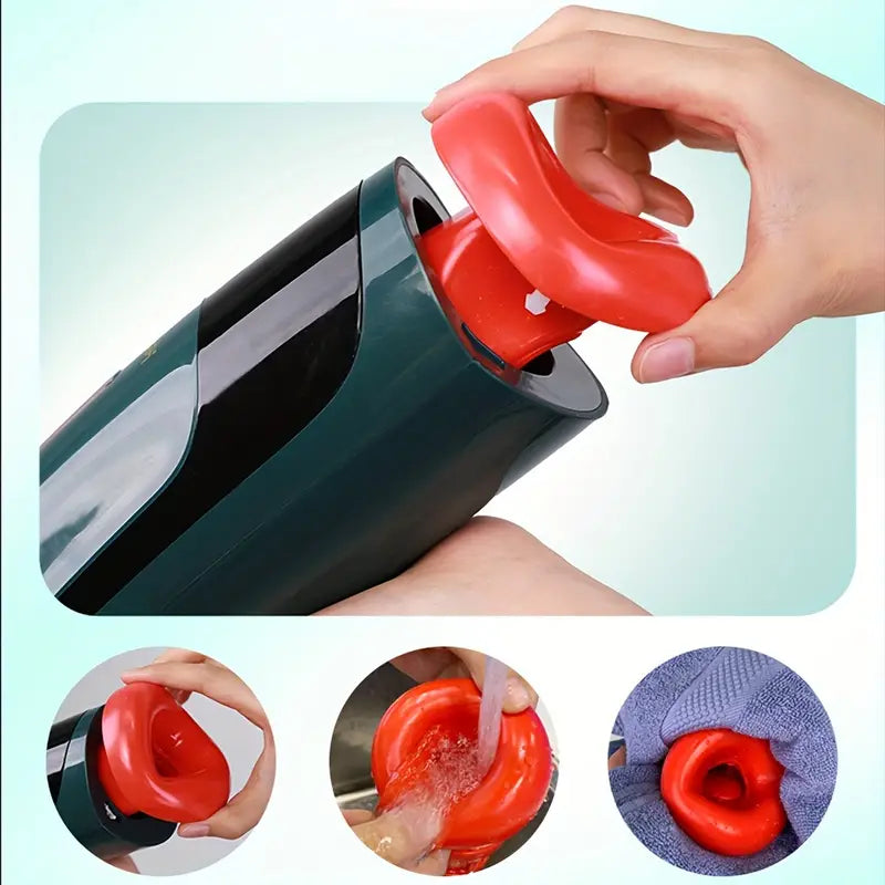 Sucking Heating Moaning Telescopic Deep Throat Blowjob Masturbator