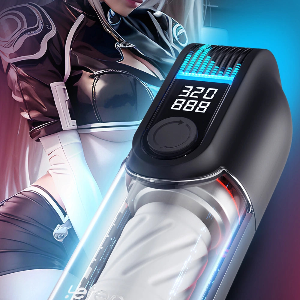 Leten Black Hurricane Hole Pro Rampaging Piston Auto Masturbator