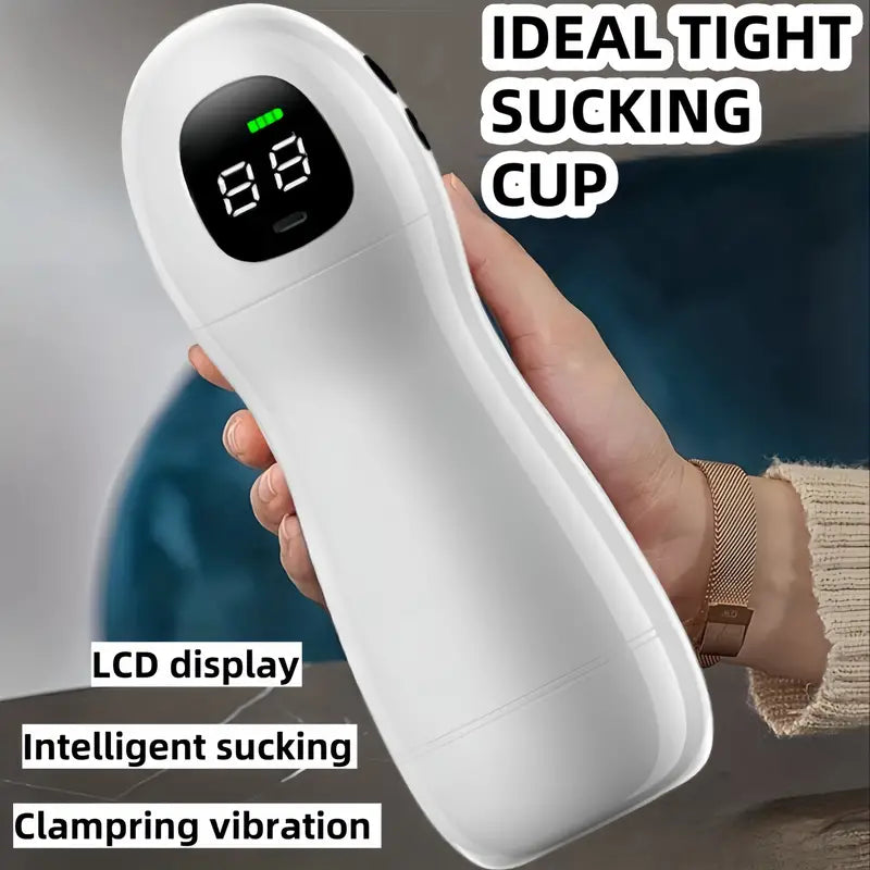 Ten Sucking Vibrating Modes LCD Display Automatic Masturbator
