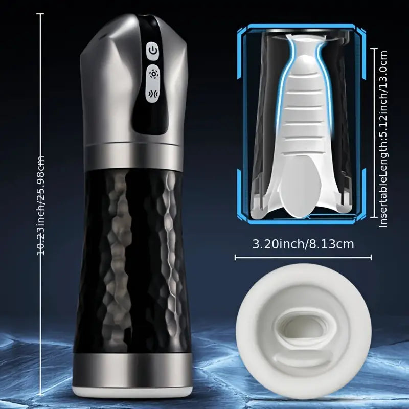 10 Vibrating 5 Sucking 360-degree Squeezing Kneading Auto Masturbator