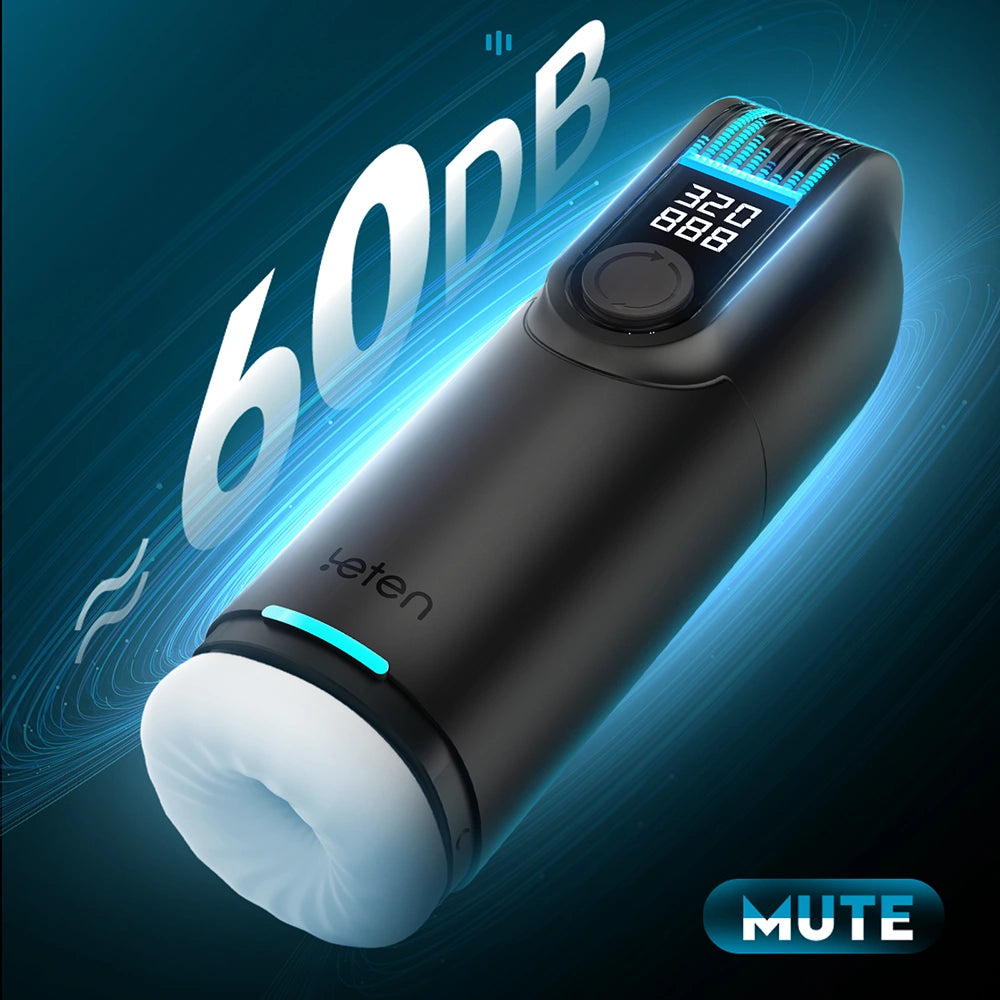 Leten Black Hurricane Hole Pro Rampaging Piston Auto Masturbator