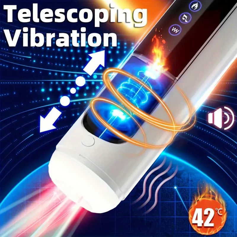 10 Thrusting Vibrating Suction Heating Male Automatic Stroker