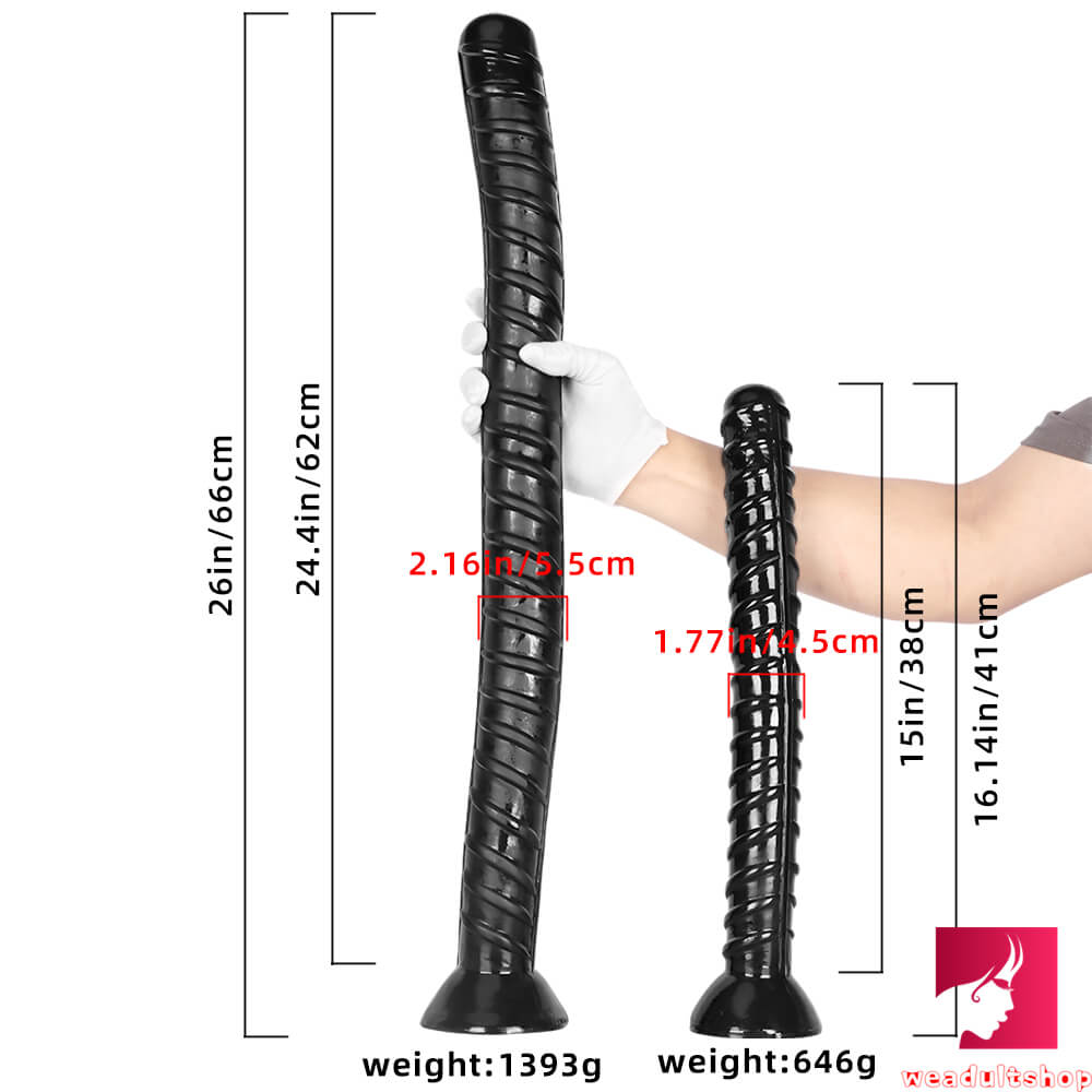 16.14in 26in Odd Huge Super Long Steel Bar Butt Plug Dildo