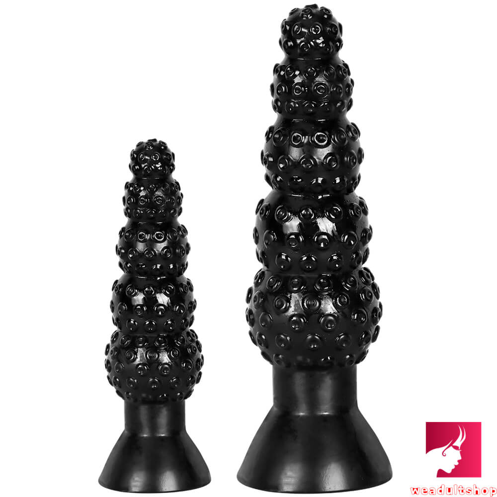9.44in 13.18in Odd Huge Thick Black Butt Plug Dildo With Anal Beads 9.44in 13.18in Odd Huge Thick Black Butt Plug Dildo With Anal Beads