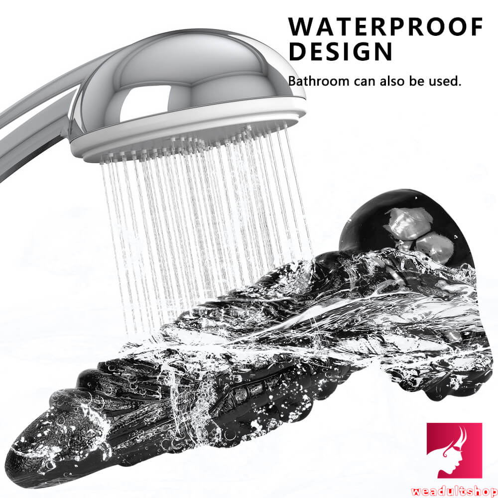 14.56in Fantasy Odd Big Black Long Thick Butt Plug Dildo