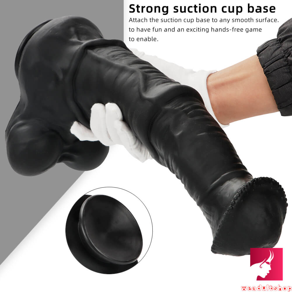 10.04in 11.41in 13.38in Huge Black Animal Horse Dildo Sex Toy