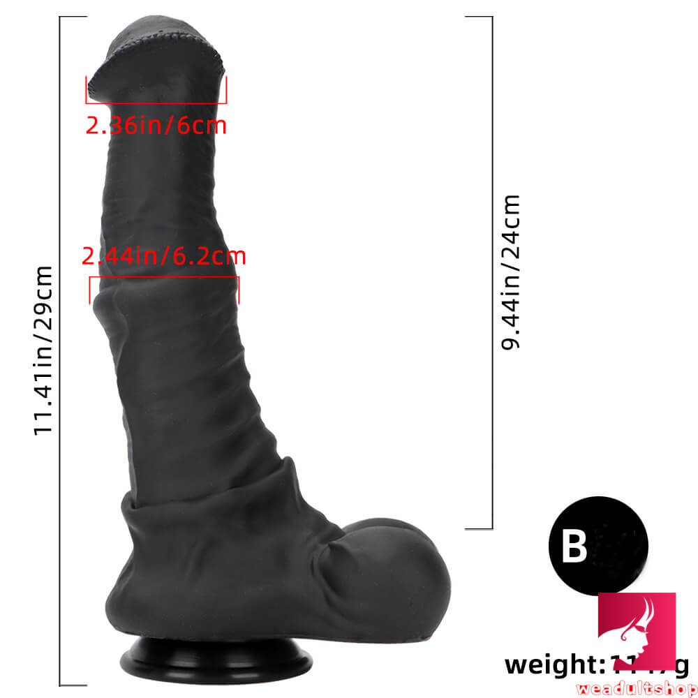 10.04in 11.41in 13.38in Huge Black Animal Horse Dildo Sex Toy