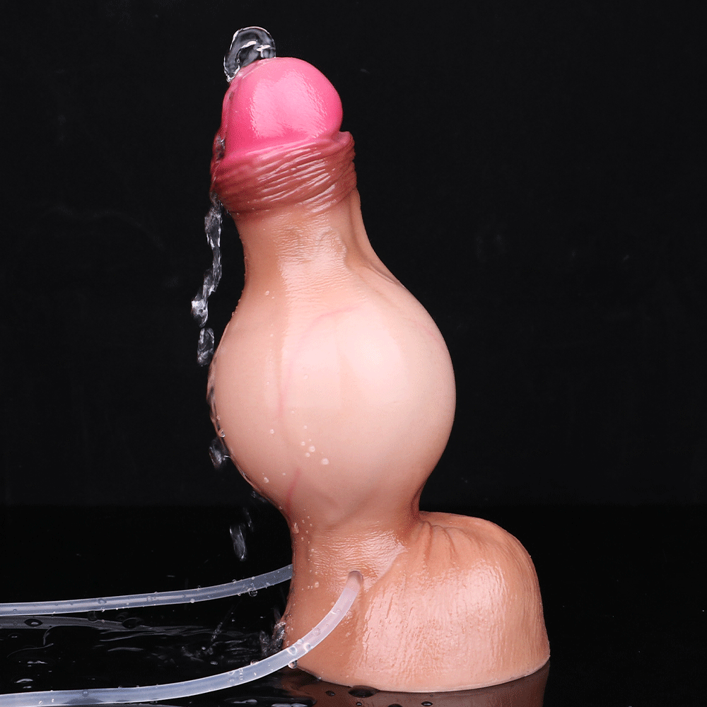 7.59in Inflatable Squirting Soft Silicone Dildo Penis For Cock Masturbation