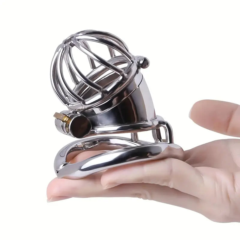 Metal Stainless Steel Openable Breathable Penis Chastity Cage Restraint Device
