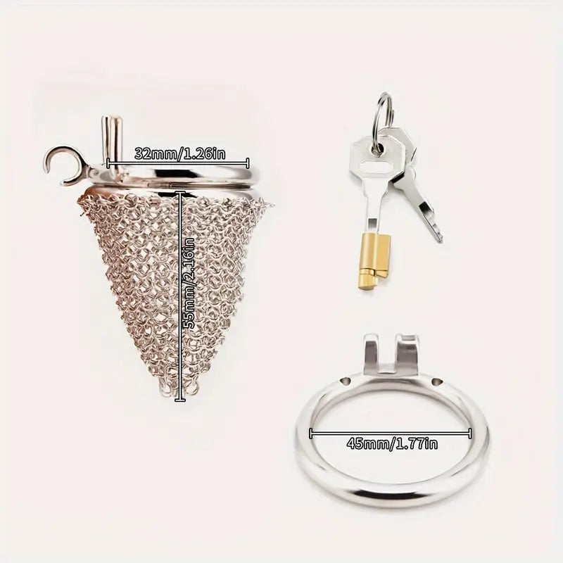 Mesh Chastity Lock For Men Hollow Chastity Cage Celibacy CB Chastity Device