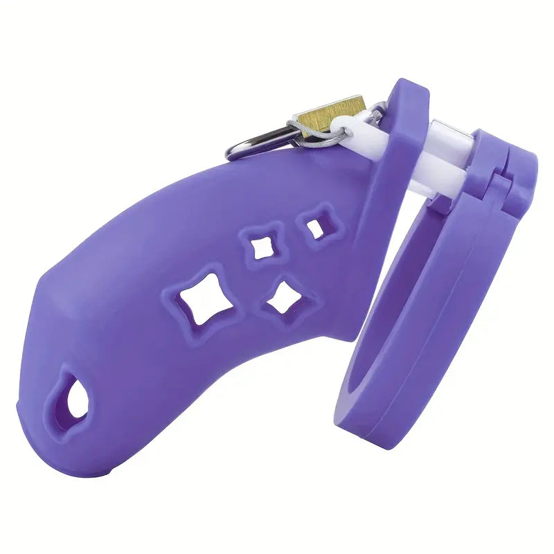 Lightweight Soft Silicone Chastity Cage For Men DIY Assembly With 5 Penile Rings