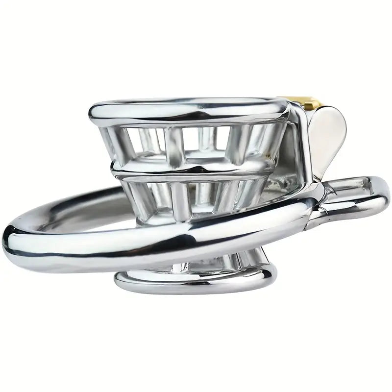 Negative Inverted Male Chastity Cage With PU Chastity Belt CB Lock Cock